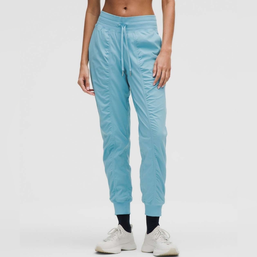 Lululemon Dance Studio Mid Rise Jogger Full Length Washed Blue Women Size 14 New